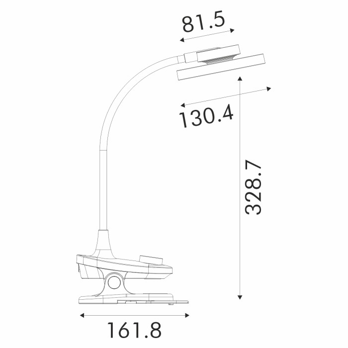 DESK LAMP WHITE ABS+SILICON LED SMD 6W 360LM CCT 2800K-3800K-5700K IP20
