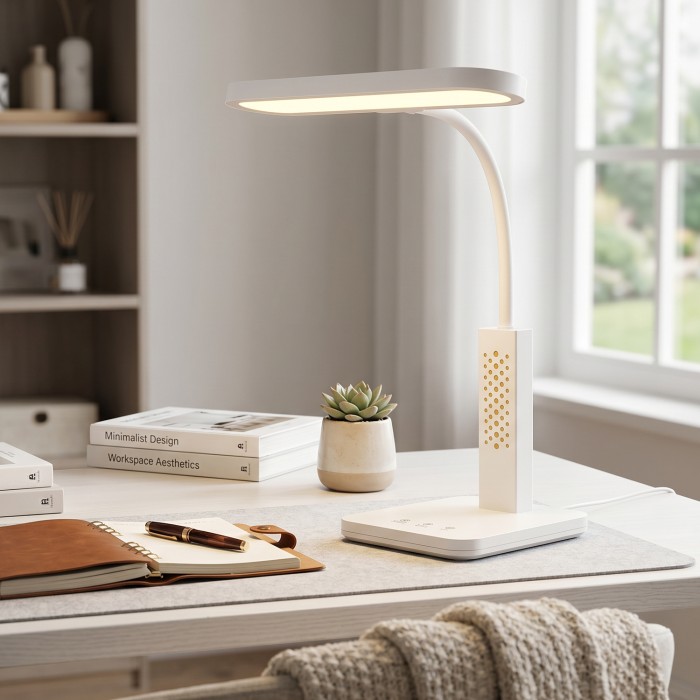 DESK LAMP WHITE ABS LED SMD 10W 500LM CCT 3000K-3800K-5700K IP20
