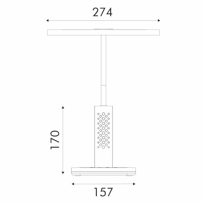 DESK LAMP WHITE ABS LED SMD 10W 500LM CCT 3000K-3800K-5700K IP20
