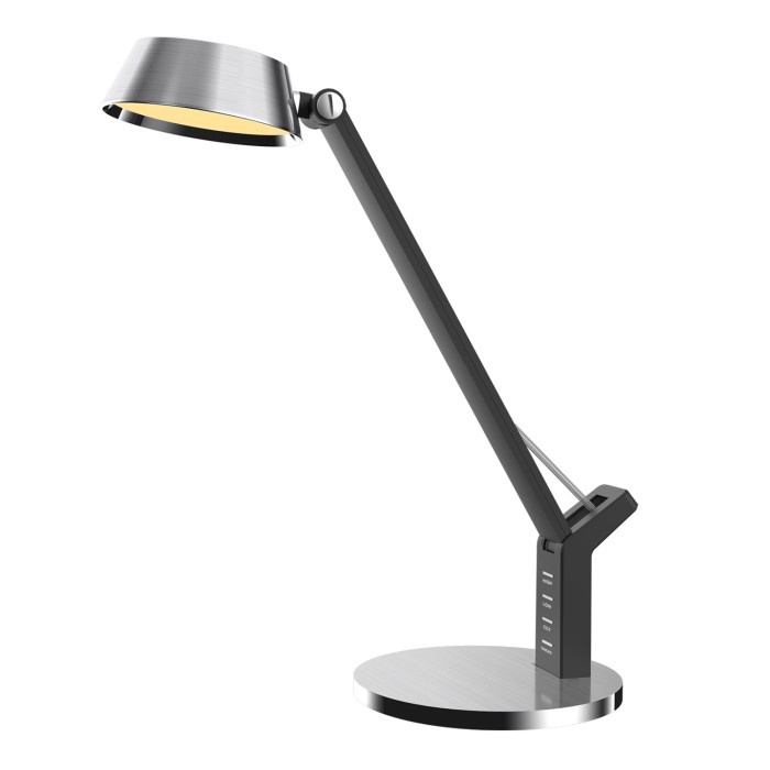 DESK LAMP SILVER ABS LED SMD 14W  400LM CCT 3000K-4300K-6000K IP20
