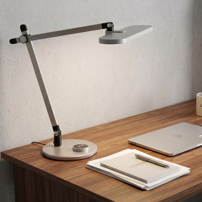 DESK LAMP METALLIC GREY ALUMINUM + ABS LED SMD 12W 600LM  CCT 3000K-3800K-5700K IP20
