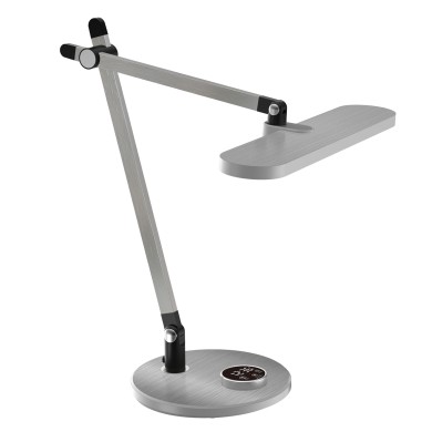 DESK LAMP SILVER ALUMINUM + ABS LED SMD 12W 600LM CCT 3000K-3800K-5700K IP20
