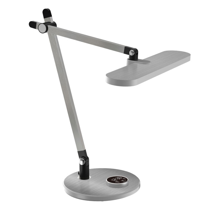 DESK LAMP SILVER ALUMINUM + ABS LED SMD 12W 600LM CCT 3000K-3800K-5700K IP20
