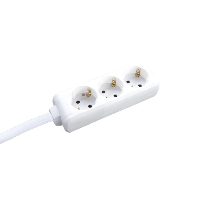 MULTISTRIP 3 SOCKETS WITH CHILD PROTECTION NO SWITCH 16A IP20 WITH CABLE H05VV-F 3x1.5mm2/5m