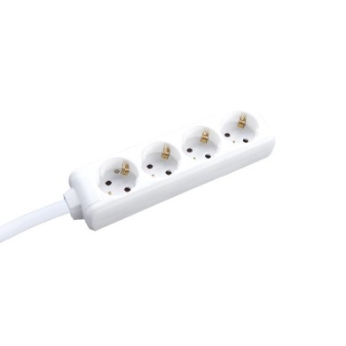 MULTISTRIP 4 SOCKETS WITH CHILD PROTECTION NO SWITCH 16A IP20 WITH CABLE H05VV-F 3x1.5mm2/3m