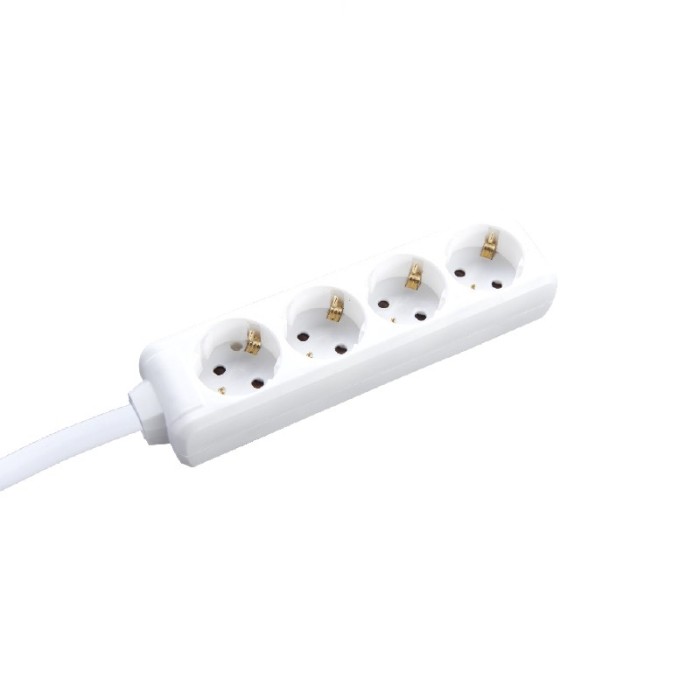 MULTISTRIP 4 SOCKETS WITH CHILD PROTECTION NO SWITCH 16A IP20 WITH CABLE H05VV-F 3x1.5mm2/5m
