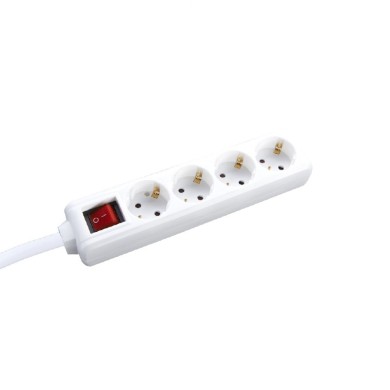 MULTISTRIP 4 SOCKETS WITH CHILD PROTECTION & SWITCH 16A IP20 WITH CABLE H05VV-F 3x1.5mm2/5m