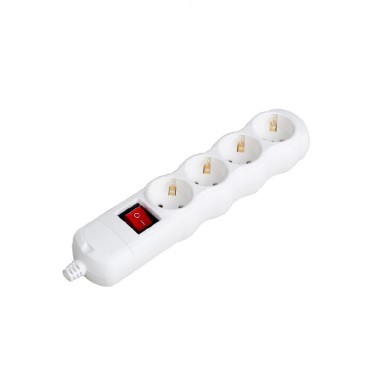 MULTISTRIP 4 SCHUKO SOCKETS WITH CHILD PROTECTION WITH SWITCH NO CABLE 16A IP20