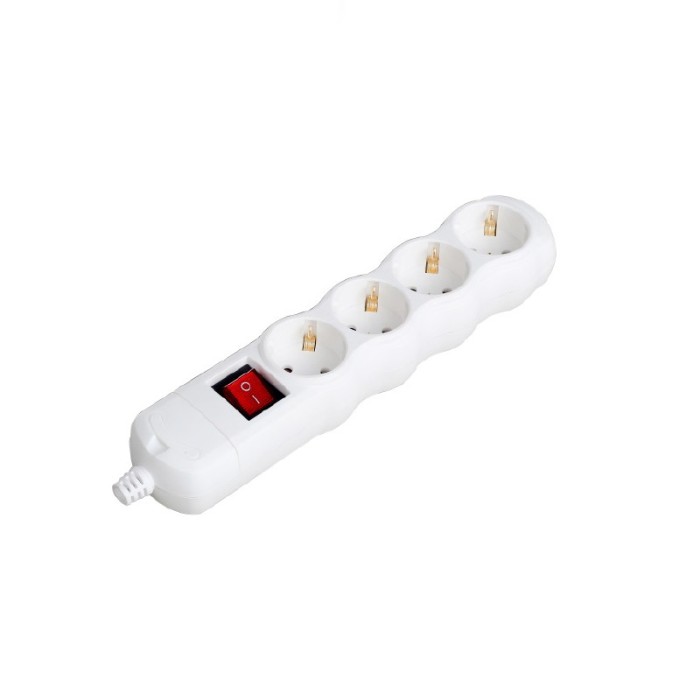 MULTISTRIP 4 SCHUKO SOCKETS WITH CHILD PROTECTION WITH SWITCH NO CABLE 16A IP20