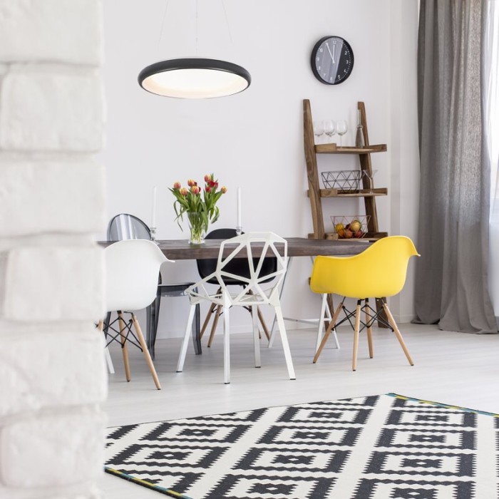 ΚΡΕΜΑΣΤΟ Φ/Σ LED 73W CCT 5250LM ΜΑΥΡΟ ΜΕΤΑΛΛΙΚΟ D81XH120CM DIANA