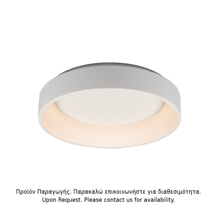 ΟΡΟΦΗΣ Φ/Σ LED 48W DIMMER CCT 5350LM ΛΕΥΚΟ ΜΕΤΑΛΛΙΚΟ D60XH14CM APOLLO