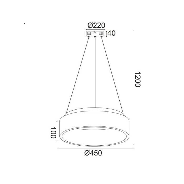 ΚΡΕΜΑΣΤΟ Φ/Σ LED 36W DIMMER CCT 3670LM ΛΕΥΚΟ ΜΕΤΑΛΛΙΚΟ D45XH120CM APOLLO