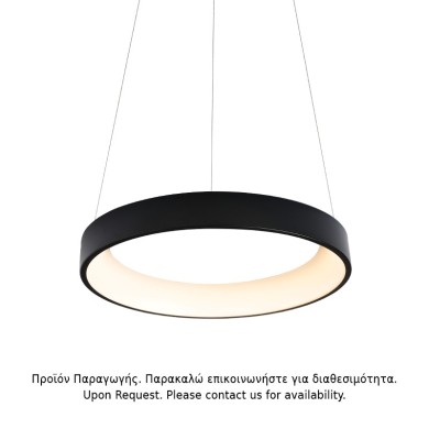 PENDANT LIGHT LED 73W DIMMER CCT 5450LM BLACK METAL D78XH14CM APOLLO
