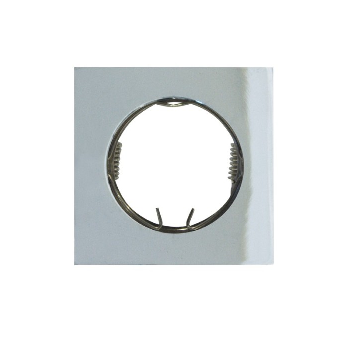 ΣΠΟΤ ΧΩΝΕΥΤΟ ΤΕΤΡΑΓΩΝΟ ΑΛΟΥΜΙΝΙΟ ΝΙΚΕΛ ΣΥΜΒΑΤΙΚΟ 1xG4 IP20 Φ55mm