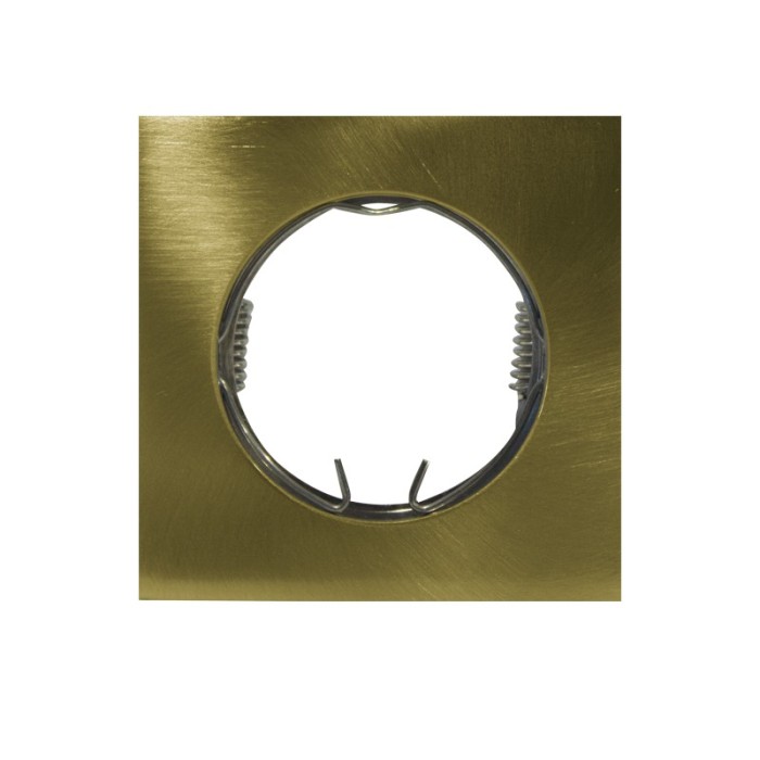 ΣΠΟΤ ΧΩΝΕΥΤΟ ΤΕΤΡΑΓΩΝΟ ΑΛΟΥΜΙΝΙΟ ΧΡΥΣΟ ΜΑΤ ΣΥΜΒΑΤΙΚΟ 1xG4 IP20 Φ55mm