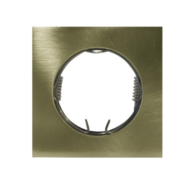 ΣΠΟΤ ΧΩΝΕΥΤΟ ΤΕΤΡΑΓΩΝΟ ΑΛΟΥΜΙΝΙΟ ΜΠΡΟΝΖΕ ΣΥΜΒΑΤΙΚΟ 1xGU10 IP20 Φ75mm