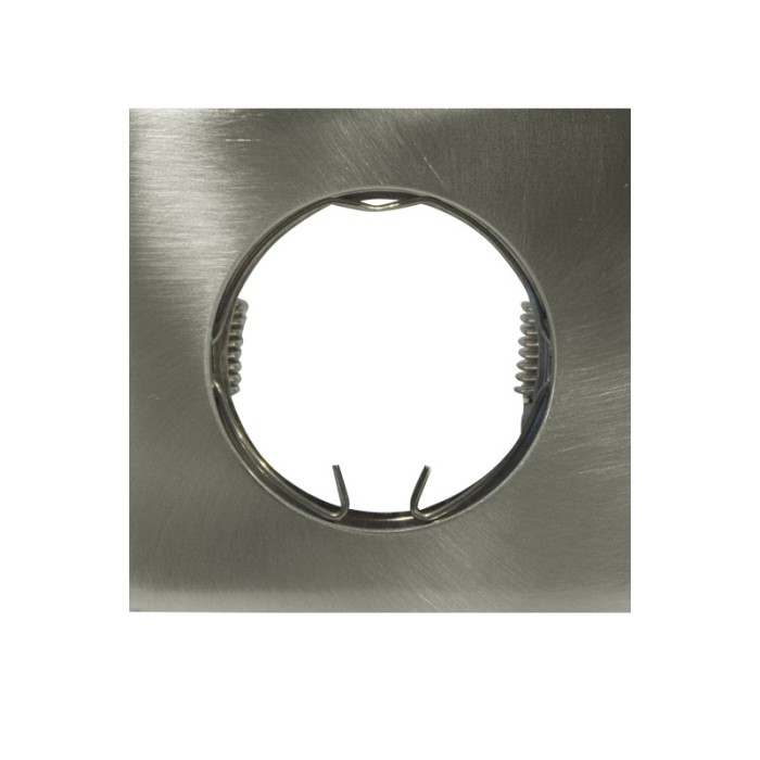 ΣΠΟΤ ΧΩΝΕΥΤΟ ΤΕΤΡΑΓΩΝΟ ΑΛΟΥΜΙΝΙΟ ΝΙΚΕΛ ΜΑΤ ΣΥΜΒΑΤΙΚΟ 1xGU10 IP20 Φ75mm