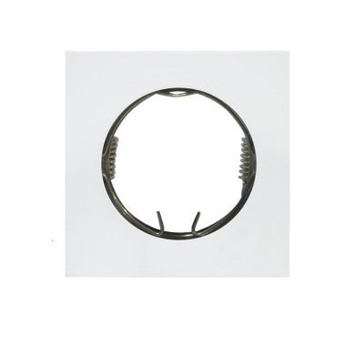 ΣΠΟΤ ΧΩΝΕΥΤΟ ΤΕΤΡΑΓΩΝΟ ΑΛΟΥΜΙΝΙΟ ΛΕΥΚΟ ΣΥΜΒΑΤΙΚΟ 1xGU10 IP20 Φ75mm