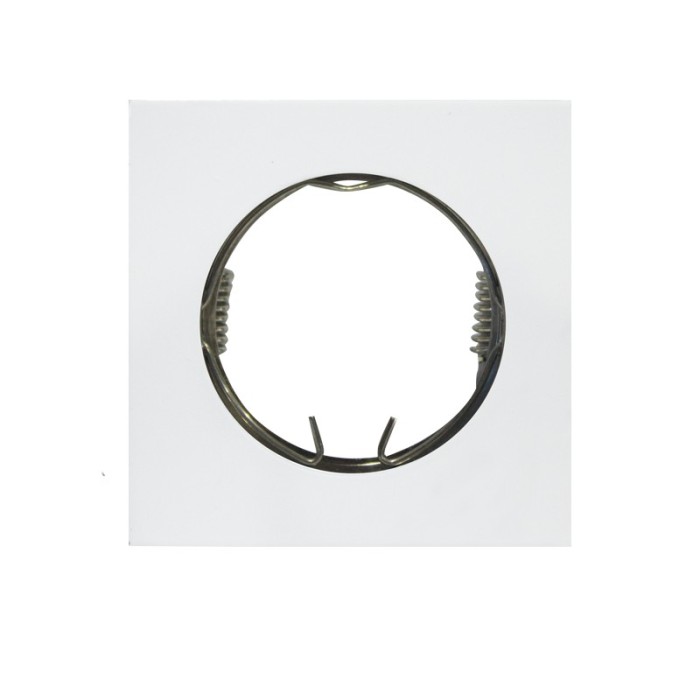 ΣΠΟΤ ΧΩΝΕΥΤΟ ΤΕΤΡΑΓΩΝΟ ΑΛΟΥΜΙΝΙΟ ΛΕΥΚΟ ΣΥΜΒΑΤΙΚΟ 1xGU10 IP20 Φ75mm