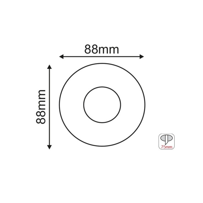   SPOT Νο620 ROUND ROUND BLACK ALUMINUM H88