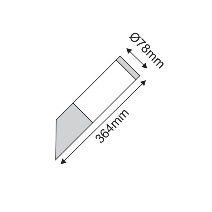 LOOP II - ΚΟΛΩΝΑΚΙ ΦΩΤΙΣΤΙΚΟ ΚΗΠΟΥ ΑΝΟΞΕΙΔΩΤΟ ΑΤΣΑΛΙ ΜΕ ΟΠΑΛ ΚΑΛΥΜΜΑ ΣΥΜΒΑΤΙΚΟ 1XE27 IP45 Φ78x364mm
