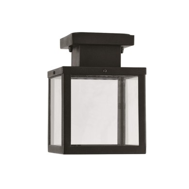 SAND BLACK CEILING LUMINAIRE CELIA 1XE27 IP44 WITH CLEAR GLASS 
