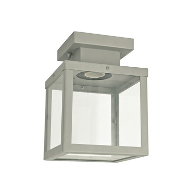 SAND GREY CEILING LUMINAIRE CELIA 1XE27 IP44 WITH CLEAR GLASS 