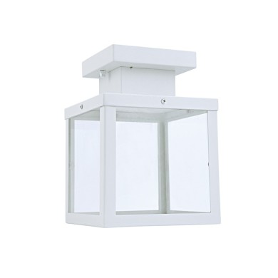 SAND WHITE CEILING LUMINAIRE CELIA 1XE27 IP44 WITH CLEAR GLASS 