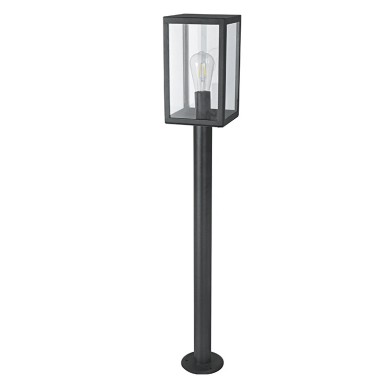 SAND BLACK LUMINAIRE CELIA 1XE27 IP44 WITH POLE & CLEAR GLASS
