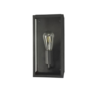 SAND BLACK WALL LUMINAIRE CELIA 1XE27 IP44 WITH CLEAR GLASS 