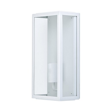 SAND WHITE WALL LUMINAIRE CELIA 1XE27 IP44 WITH CLEAR GLASS 