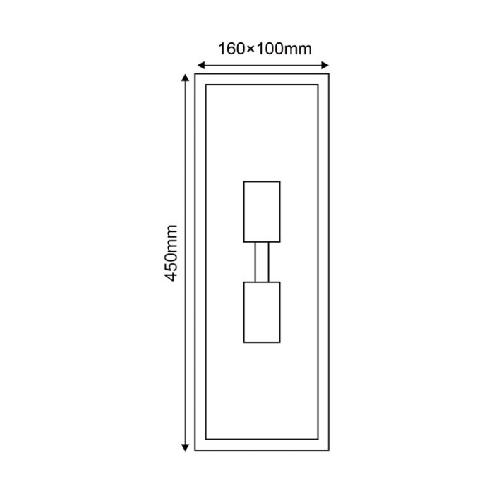 SAND GREY WALL LUMINAIRE CELIA 2XE27 IP44 WITH CLEAR GLASS 