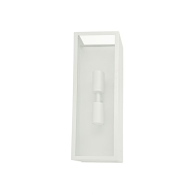 SAND WHITE WALL LUMINAIRE CELIA 2XE27 IP44 WITH CLEAR GLASS 