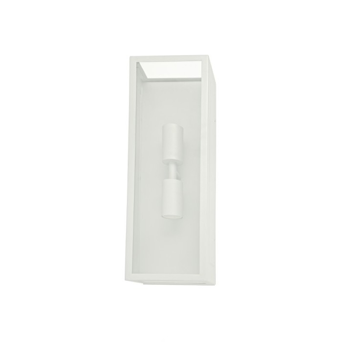 SAND WHITE WALL LUMINAIRE CELIA 2XE27 IP44 WITH CLEAR GLASS 