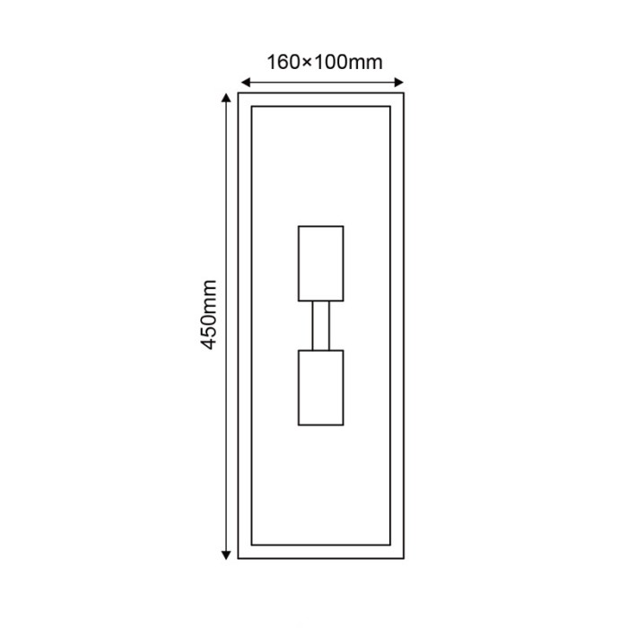 SAND WHITE WALL LUMINAIRE CELIA 2XE27 IP44 WITH CLEAR GLASS 