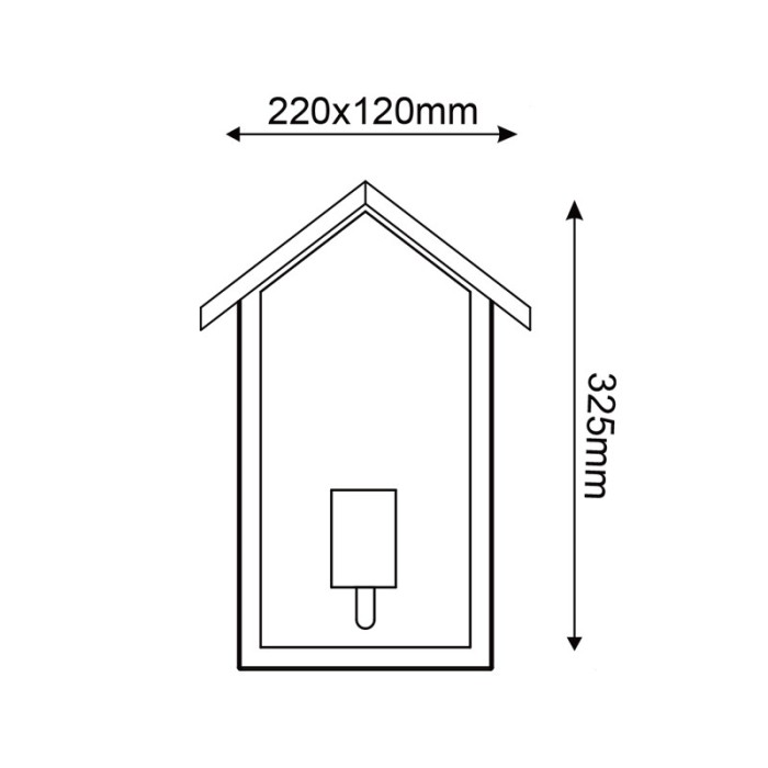 SAND WHITE WALL LUMINAIRE CELIA H 1XE27 IP44 WITH CLEAR GLASS