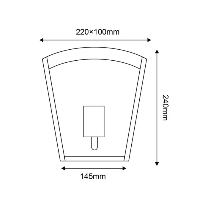 SAND BLACK WALL LUMINAIRE CELIA V 1XE27 IP44 WITH CLEAR GLASS