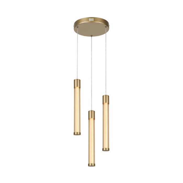 CANDELERA-PENDANT LAMP*3 GOLD ALUMINIUM LED SMD 21W CCT 1470LM IP20 265X1500MM