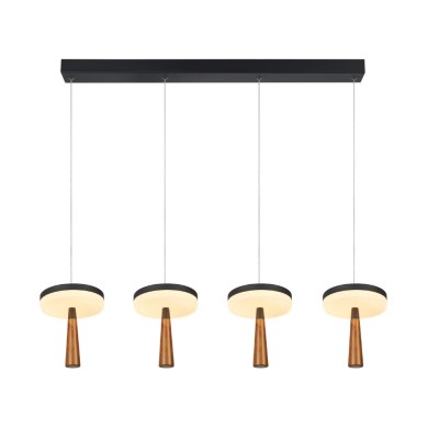 ASIAN-PENDANT LAMP*4 SAND BLACK ALUMINIUM LED SMD 42W CCT 2730LM IP20 965X164X1500MM