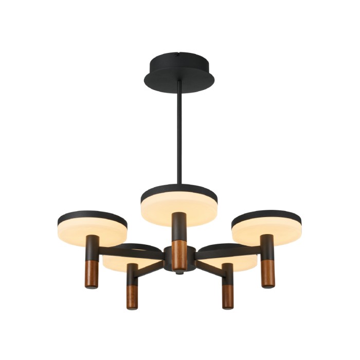 ASIAN-ΦΩΤΙΣΤΙΚΟ ΚΡΕΜΑΣΤΟ 5ΑΦΩΤΟ ΑΜΜΩΔΕΣ ΜΑΥΡΟ ΑΛΟΥΜΙΝΙΟΥ LED SMD 52W CCT 3380LM IP20 600X330-1230MM