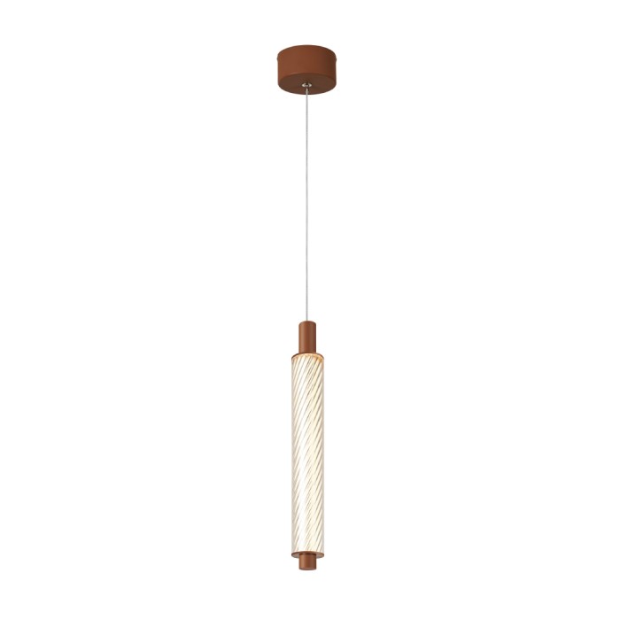 MYSTIQUE-PENDANT LAMP BROWN ALUMINIUM LED SMD11W CCT 660LΜ IP20 45X45X1500MM