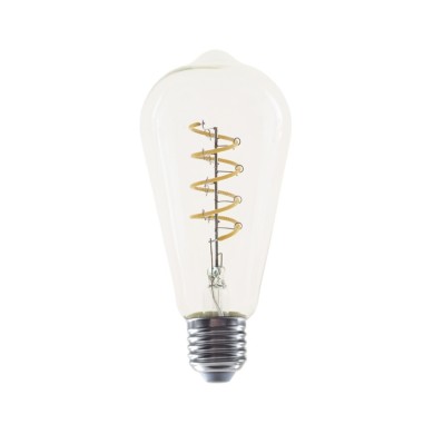LED FILAMENT E27 DIM ST64 4W SPIRAL 1800K 230V AC 300LM RA80 30000H 360°
