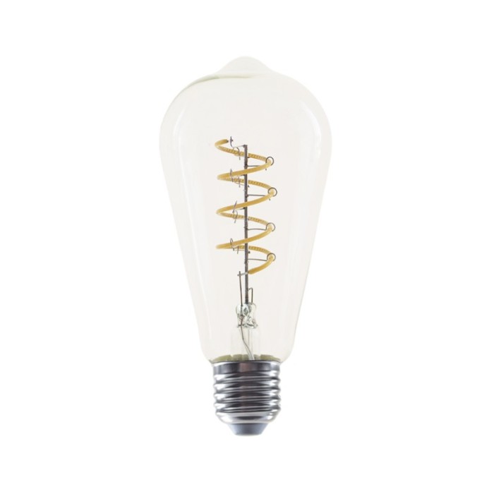 LED FILAMENT E27 DIM ST64 4W SPIRAL 1800K 230V AC 300LM RA80 30000H 360°