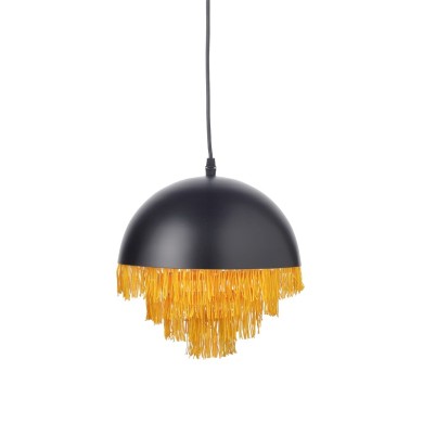 NETTO PENDANT L/F 1XE27 METAL BLACK/BRASS +THREAD Φ25ΧΗ100CM