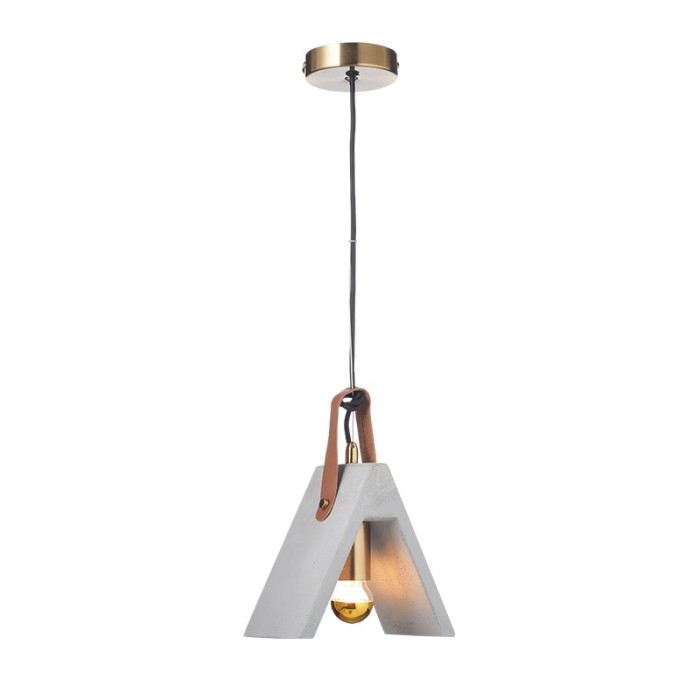 NETTO  PENDANT L/F 1XE27 CEMENT + LEATHER 20X10XH100CM ALFA