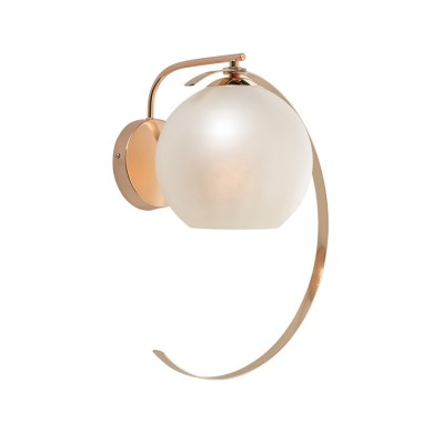 WALL LUMINAIRE 1ΧΕ27 ΜΕΤΑL GOLD+PEARL GLASS 35ΧH37CM IPARELLE