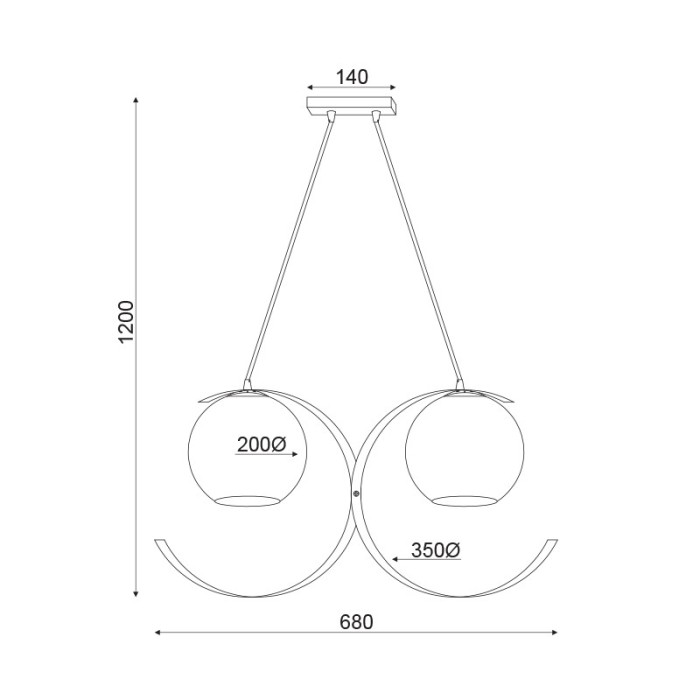 PENDANT L/F 2ΧΕ27 ΜΕΤΑL GOLD+PEARL GLASS 68Χ20ΧΗ120CM IPARELLE