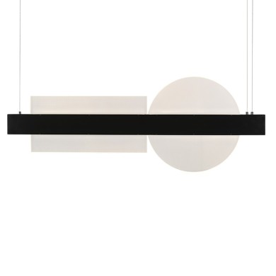 NETTO PENDANT LUMINAIRE LED 20W 3000K 2150LM METAL BLACK+ACRYLIC 7,5X100XH120CM EARTH