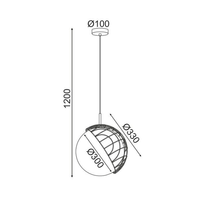 NETTO PENDANT LUMINAIRE 1XE27 RATTAN + WHITE GLASS D33XH120CM AURORA