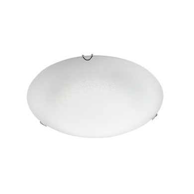 WALL MOUNTED/CEILING 2XE27 WHITE GLASS MOTIVE+METAL Φ30ΧΗ10CM SCILLA